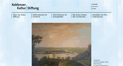 Desktop Screenshot of kulturstiftung-koblenz.de